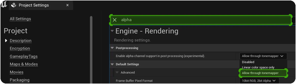 Enable the "Allow through tonemapper" option in Project Settings Enable the "Allow through tonemapper" option in Project Settings