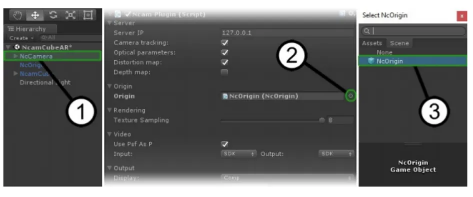 An NcOrigin has to be created and linked to the NcCamera as shown here