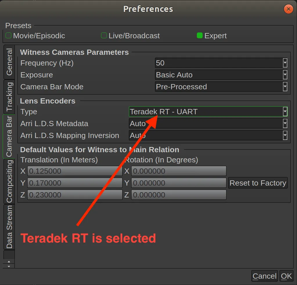 Teradek RT encoder type