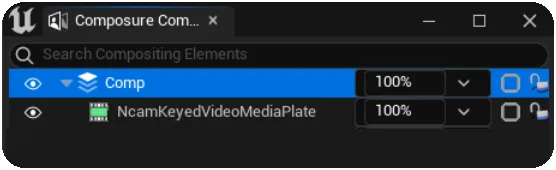 The Comp composure stack with the video keyer. The Comp composure stack with the video keyer.