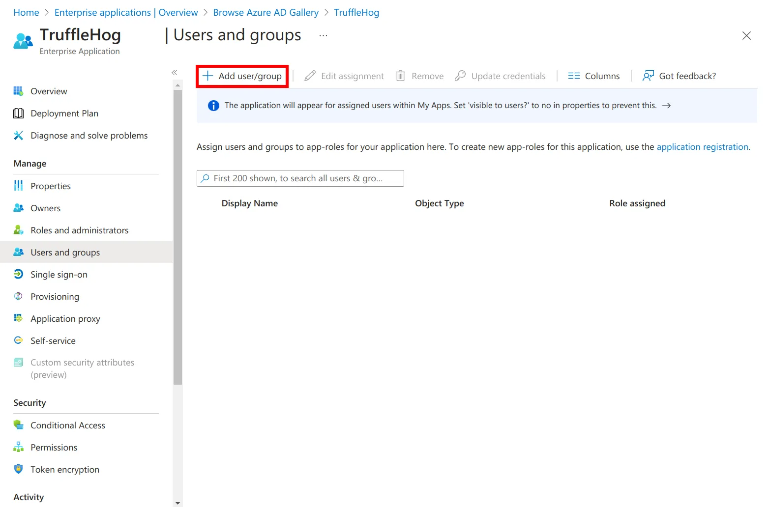 Add users or groups Add users or groups