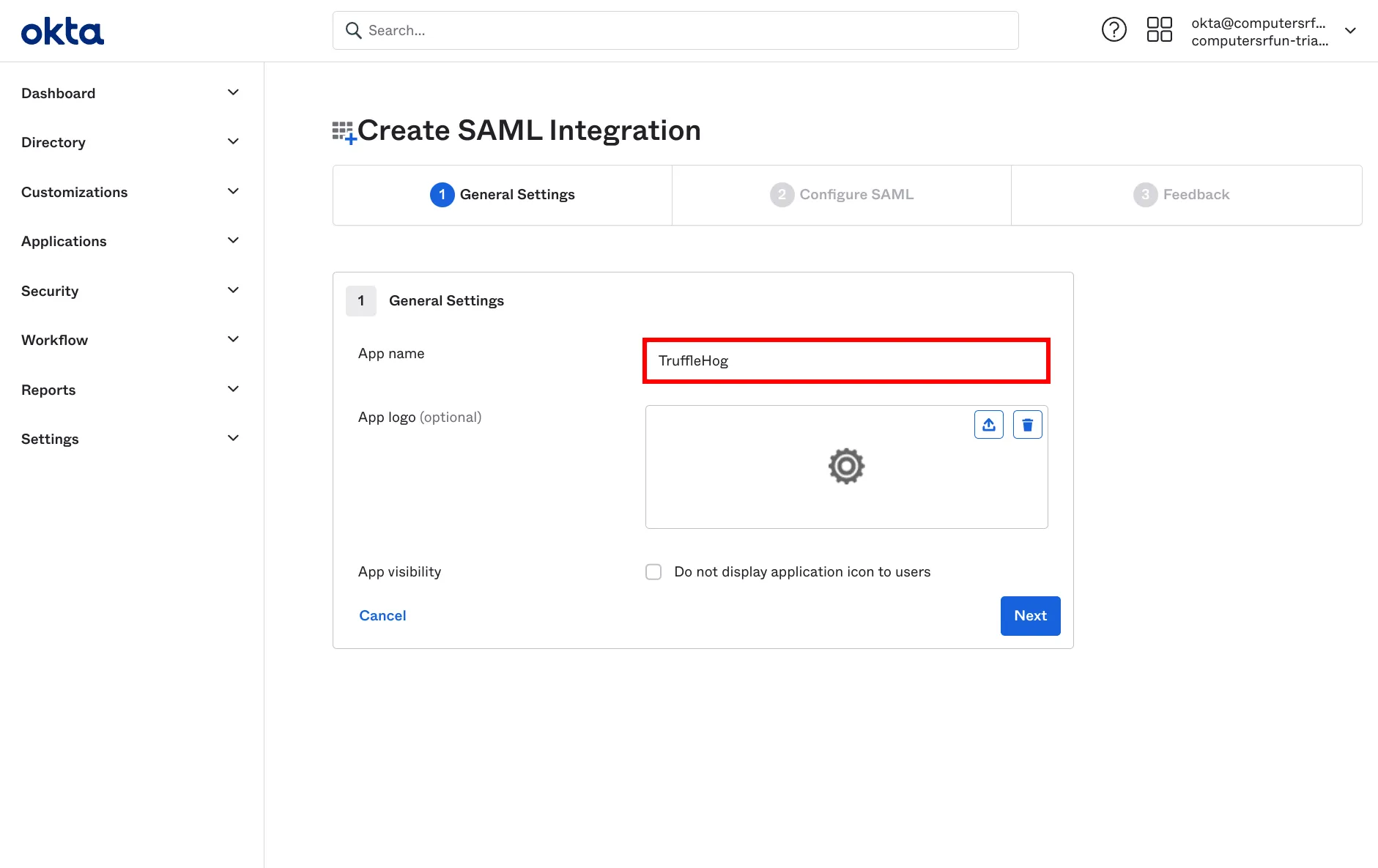 Define the app tile Define the app tile