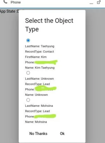 Changing the object type during the call