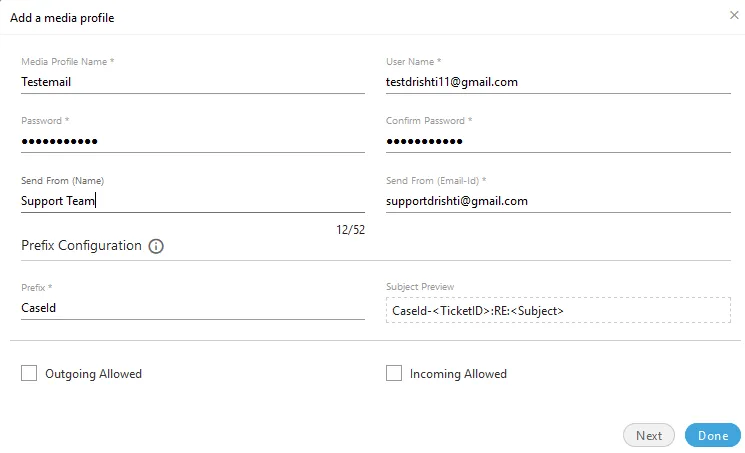 Figure: Send from the Email ID