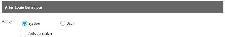Figure: System Auto-Available Option