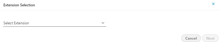 Figure: Change Extension Pop-up