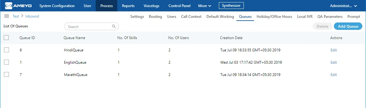 Figure: Assign Queues