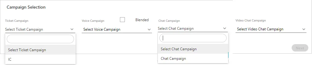 Figure: Interaction Campaign Selection