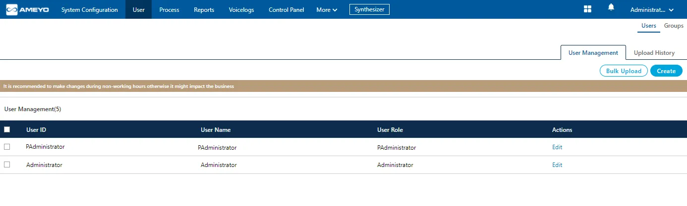 Figure: User Management