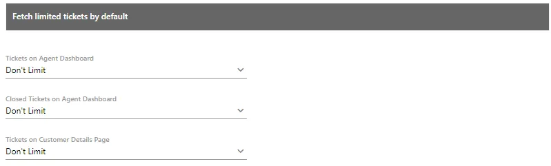 Figure: Option to Fetch Limited Tickets