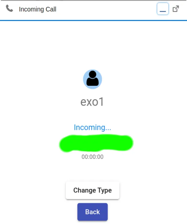 Incoming call popup after object selection