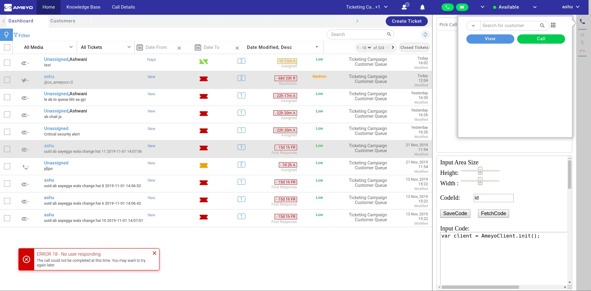 Figure: Call Failure Reason in Toast Message Figure: Call Failure Reason in Toast Message
