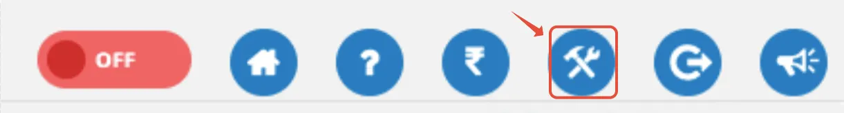 My account icon on the top right of the home page