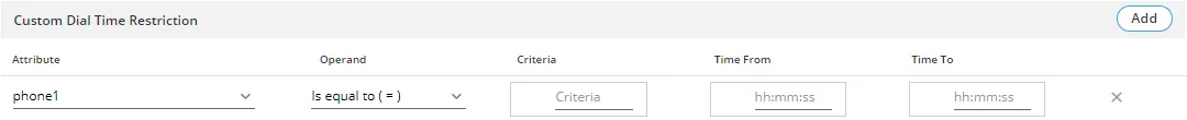 Figure: Custom Dial Time Restriction Figure: Custom Dial Time Restriction