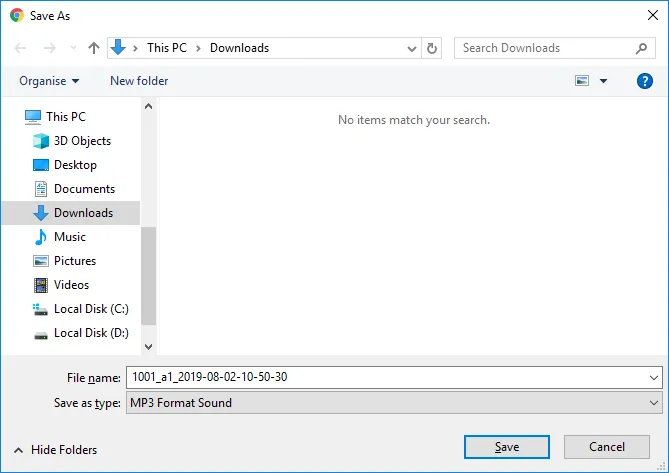 Figure: Downloading Pop-up