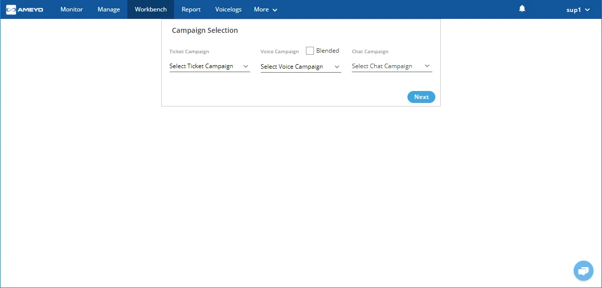Figure: Campaign Selection Window