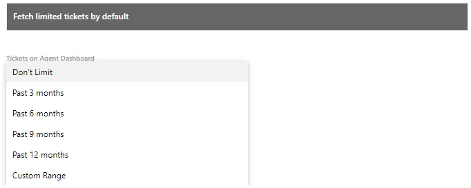 Figure: List of Available Duration for a Settings