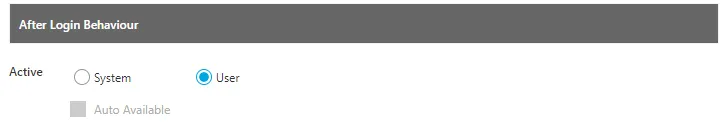 Figure: User Available Option