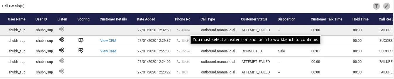 Figure: Error Message to logon to Workbench and Select Extension Figure: Error Message to logon to Workbench and Select Extension