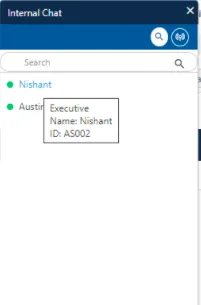 Figure: Internal Chat Window Figure: Internal Chat Window