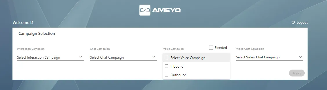 Figure: Voice Campaign Selection