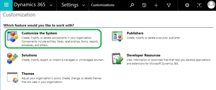 Figure: Customize the System Settings tab