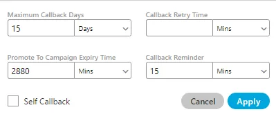 Figure: Configure Callback