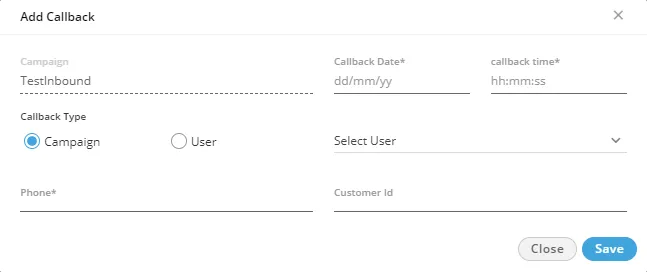 Figure: Adding a Callback