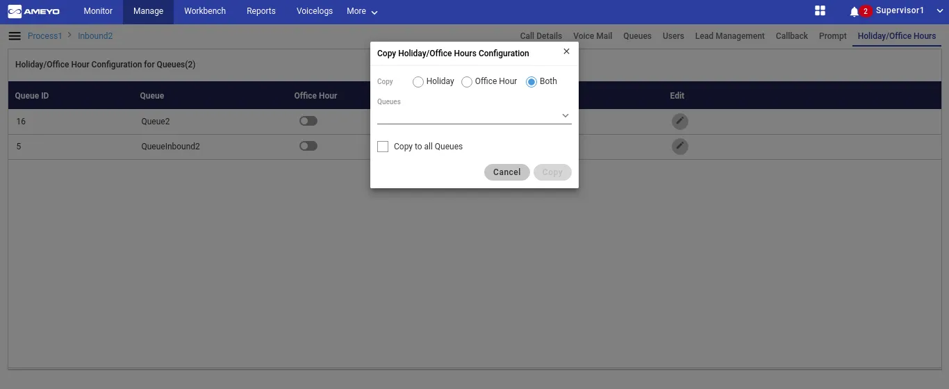 Figure: Copying Callback Configuration