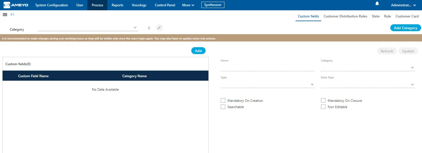 Figure: Custom Fields