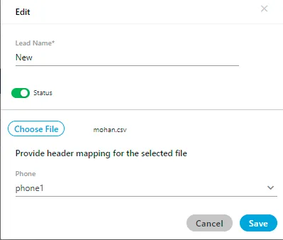 Figure: Sample Blacklist Lead