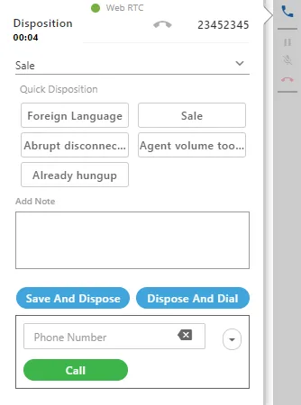 Figure: Continue to Manual Dial after Disposing Current Call