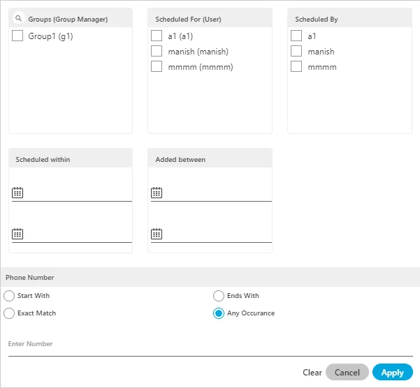Figure: Filter Callbacks