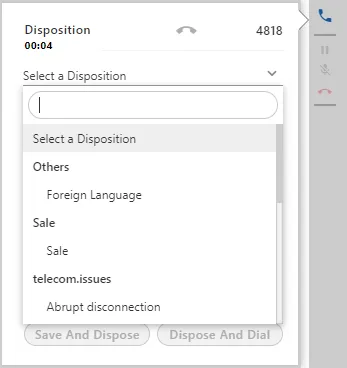 Figure: Two level Disposition Selection