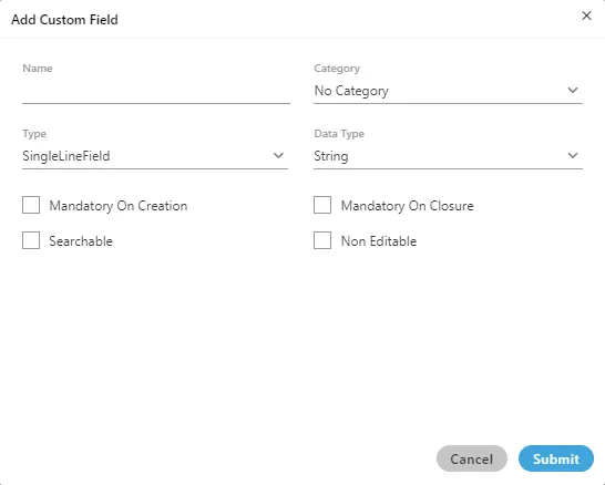 Figure: New Custom Field