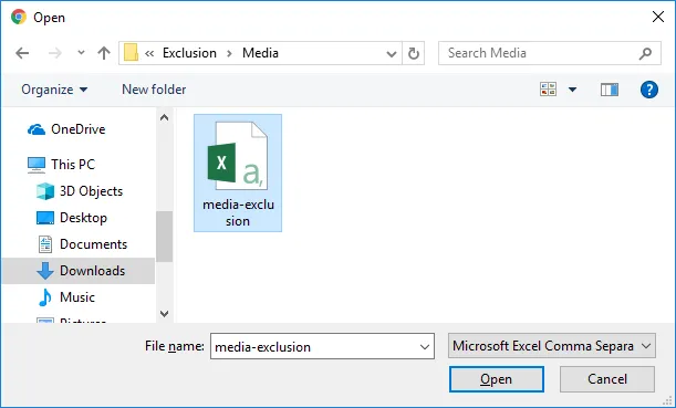 Figure: CSV File