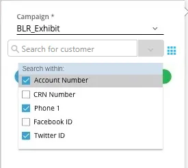 Figure: Select the Searchable Fields in the Telephony Panel Figure: Select the Searchable Fields in the Telephony Panel