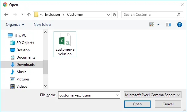 Figure: CSV File
