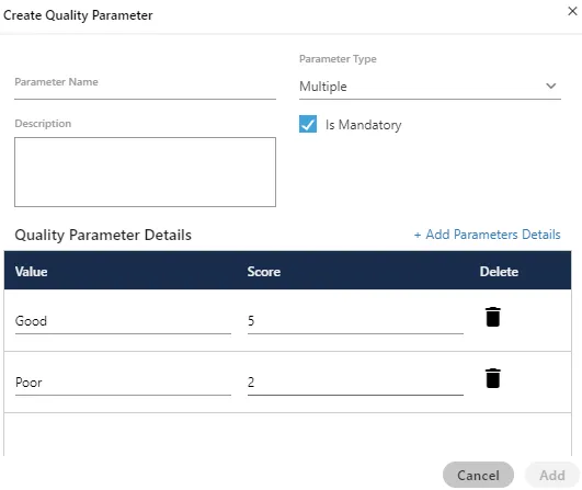 Figure: Multiple Values in a Quality Parameter Figure: Multiple Values in a Quality Parameter