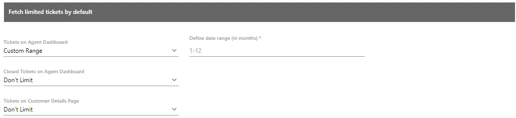 Figure: Custom Range Filter Option