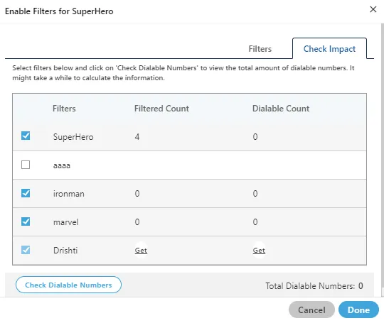 Figure: "Check Impact" tab Figure: "Check Impact" tab