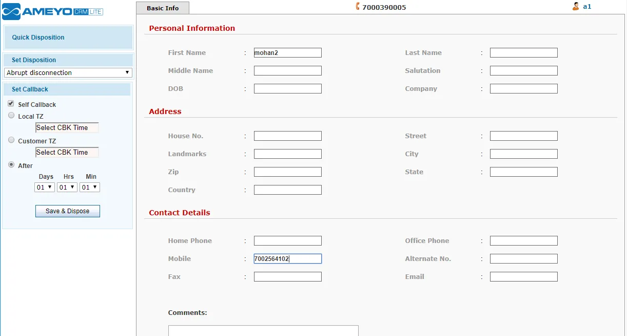 Figure: Customer Information on CRM Figure: Customer Information on CRM