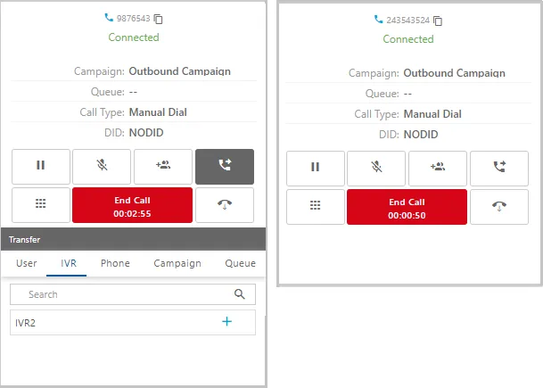 Figure: Call Transfer to IVR