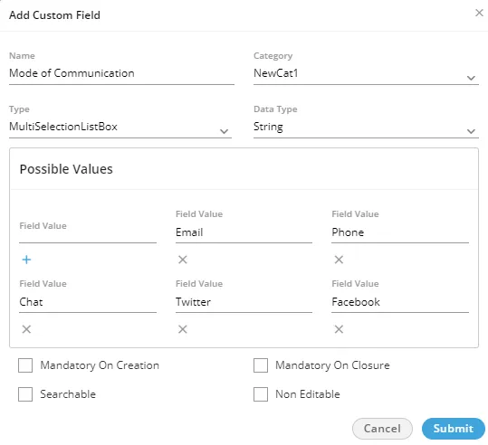 Figure: Multi-Selection List