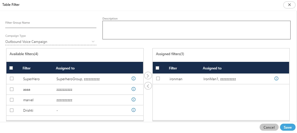 Figure: Create Filter Groups