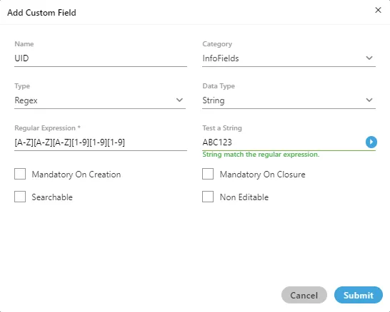 Figure: Successful Validation of the test value