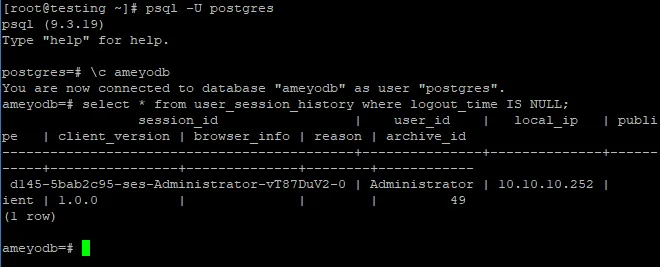 Figure: Get Session ID of Administrator's Current Login Session