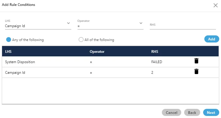 Figure: Add Conditions