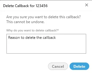 Figure: Delete pop-up Figure: Delete pop-up