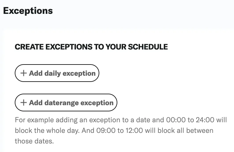 Exceptions